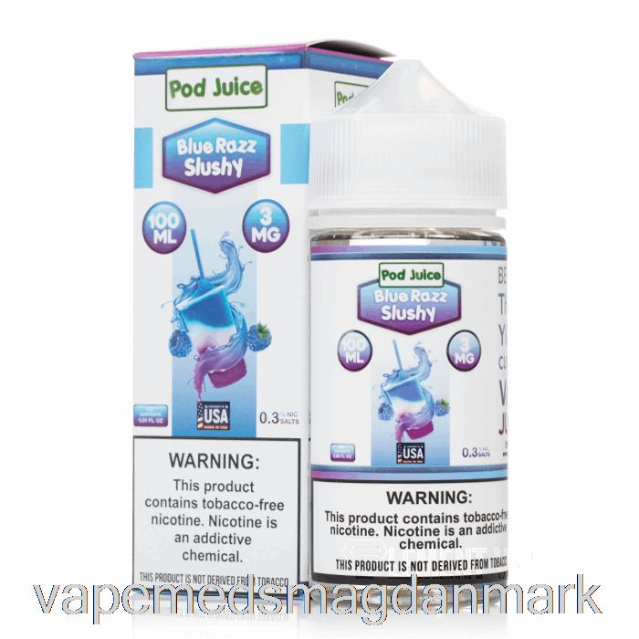Vape Med Smag Blue Razz Slushy - Pod Juice - 100ml 12mg